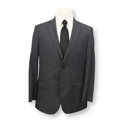 PRONTO UOMO PLATINUM Hombre Gris Carbón Abrigo Deportivo Traje Chaqueta Blazer 42 R Foto 1 de 4