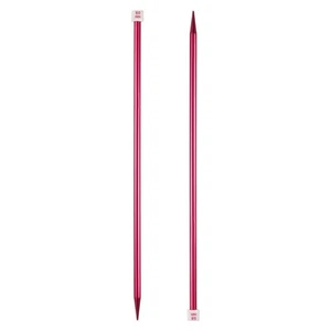 2pz Aghi da Maglia Dritti in Alluminio 8mm Punta Singola 13,8" Rosso Rosa - Foto 1 di 5