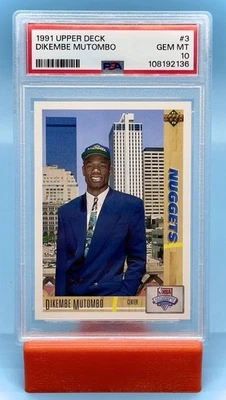 Upper Deck Dikembe Mutombo #3 1991 PSA 10 RC Foto 1 de 2
