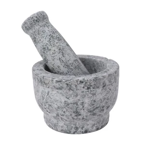 Garlic Stone Grinder Durable Stone Spice Grinder Exquisite Bowl Lid CS - Picture 1 of 12
