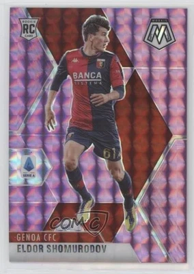 2020-21 Panini Mosaic Serie A Purple Prizm /49 Eldor Shomurodov #50 Rookie RC - Image 1 of 2