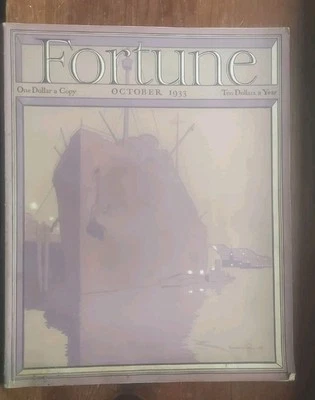 Vintage Fortune Magazine October 1933 - Image 1 of 3