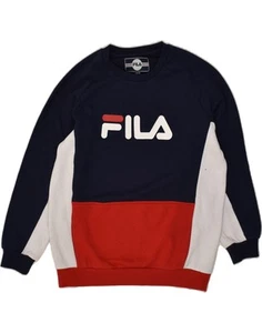 FILA Boys Oversized Graphic Sweatshirt Jumper 13-14 Years Navy Blue AS34 - Picture 1 of 3