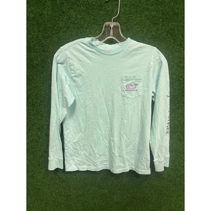 Youth Green Vineyard Vines long sleeve shirt sweatshirt front pocket Sz Medium - Picture 1 of 7
