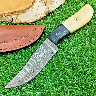 Premium Handmade Damascus Steel Hunting Knife – Outdoor Skinning Knife Z-5416 - Image 1 of 4