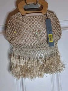 Bolso de mano Kate Landry flecos con lentejuelas nuevo con etiquetas - Imagen 1 de 7