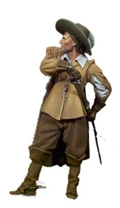 Soldado de juguete de lata en miniatura pintado en miniatura D'Artagnan Mosqueteros de la Guardia 54 mm | Arte - Imagen 1 de 2