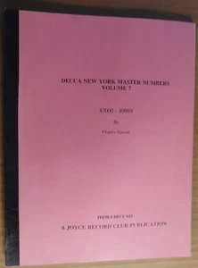 Discography Decca 78 record New York Masters Numbers V 7 87000-89999 Joyce 1993 - Picture 1 of 7