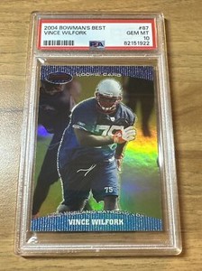 Vince Wilfork 2004 Bowman's Best Rookie #87 PSA 10 Pop 7 New England Patriots