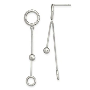 Stainless Steel Polished Post Dangle Earrings - Picture 1 of 3