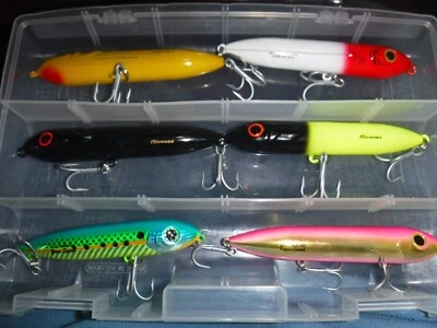 4 BOMBER WALKIE TALKIE LOW PITCH FISHING LURE 2 headon walk the dog lures and ca - Image 1 of 2