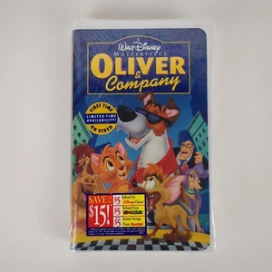 Rare New Walt Disney Masterpiece Oliver & Company VHS First Time Limited Time - Picture 1 of 5