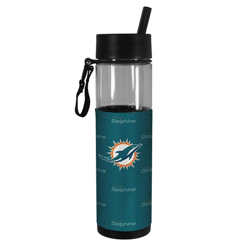 NFL Miami Dolphins 24 Ounce Slim Water Bottle Cover