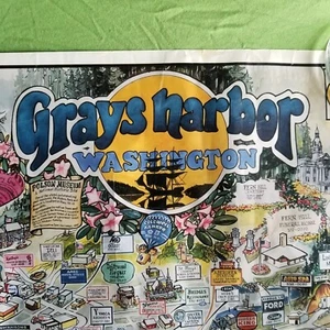 Grays Harbor WA POSTER KUNST Nirvana Kurt Cobain Aberdeen Washington WA NICHT Vinyl - Bild 1 von 11