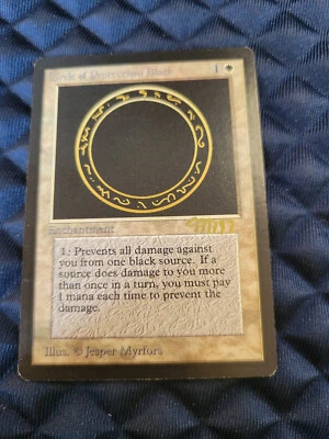 MTG **Artist Signed** Beta Circle of Protection Black NM, Jesper Myrfors, 1993 - Image 1 of 4