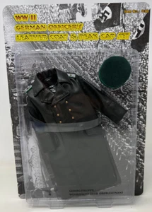 In The Past Toys 1:6 WWII German Officer Leather Coat & Cap Set Gebirgstruppe - Picture 1 of 6