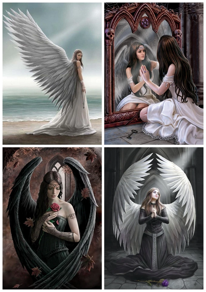 Anne Stokes Fantasy Gothic Artwork Angel Blank Birthday Greeting Card - Image 1 of 1