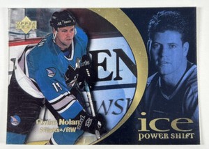 1997-98 Upper Deck Ice Power Shift Owen Nolan #10 Unpeeled San Jose Sharks