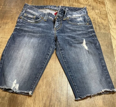 Pantalones Cortos Guess Azul Denim Corte Envejecido Foto 1 de 4