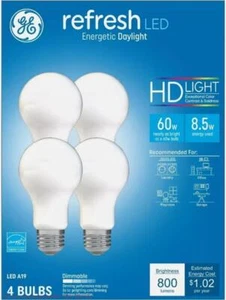 GE 4pk 8.5W 60W Equivalent Refresh LED HD Light Bulbs - Picture 1 of 1