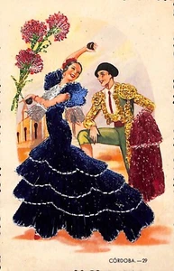 Cordoba Embroidered Dance Dancing Girl Senorita Guitar Matador Man Attachment PC - Picture 1 of 2