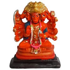 Polyrésine Panchmukhi Hanumann Cinq Tête Statue Modèle Pour Maison Bureau Décor