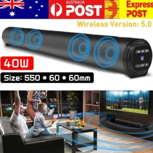 Bluetooth 5.0 Sound Bar TV Soundbar Wired Wireless Home Theater Surround Sound - Picture 1 of 11