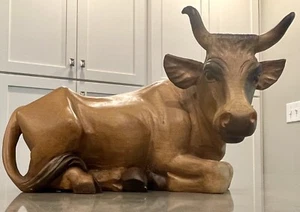 Anri Bernardi Manger Cow Ox Calf Nativity Christmas - From 8" Series - Picture 1 of 11