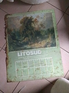 RARA BELLISSIMA TARGA INSEGNA IN LAMIERA LITOSUD 1982 PER COLLEZIONISTI CAVA DEI - Foto 1 di 16