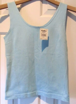 NWT SO...GSJC Stretch Junior Tank Top Medium Blue Supersoft Stretch Sleeveless - Image 1 of 4