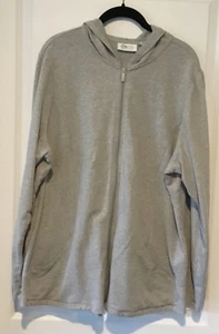 Denim & Co Active  Gray French Terry L/S Hoodie Jacket in Size XL - Picture 1 of 4