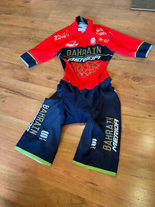 Sportful Bahrain Merida Cycling Speedskin Suit Ergonomic Fit Size XS Men's NEW!