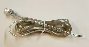 JUEGO DE CABLES DE LÁMPARA CUBIERTA DE PLÁSTICO TRANSPARENTE DE 12' 18/2 SPT-2 NUEVO 31028J - Imagen 1 de 4