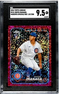2024 Topps Chrome Shota Imanaga Magenta Speckle Refractor /350 RC #121 SGC 9.5 - Picture 1 of 2