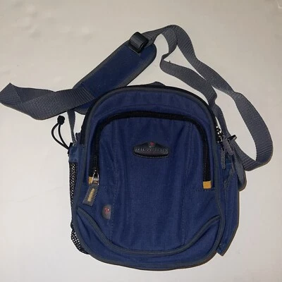 Bolso bandolera de viaje vintage Ricardo Beverly Hills equipaje de mano azul marino Foto 1 de 4