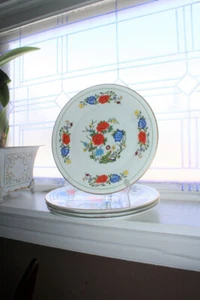 5 Vintage Aynsley Famille Rose Dinner Plates - Picture 1 of 4
