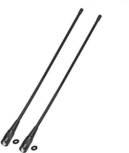 2 pièces antenne radio bidirectionnelle double bande jambon fouet flexible SMA pour talkie-walkie