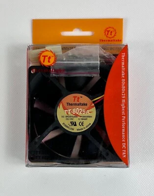 Thermaltake TT-8025A DC Brushless Fan 80x80x25 Computer Cooling - Image 1 of 3