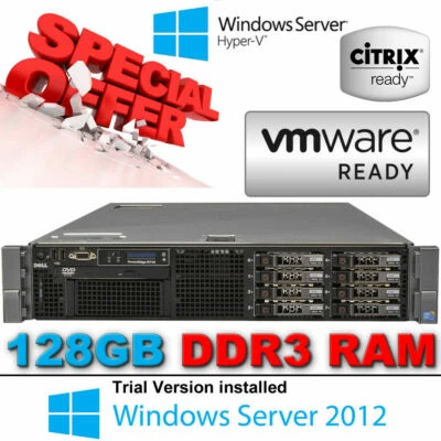 Dell PowerEdge R710 2x6-Core XEON X5670 2.93GHz 128GB DDR3 H700 - Image 1 of 4