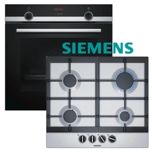 Juego de estufa autosuficiente Siemens horno eléctrico empotrado + placa de acero inoxidable GAS NUEVA estufa - Imagen 1 de 10
