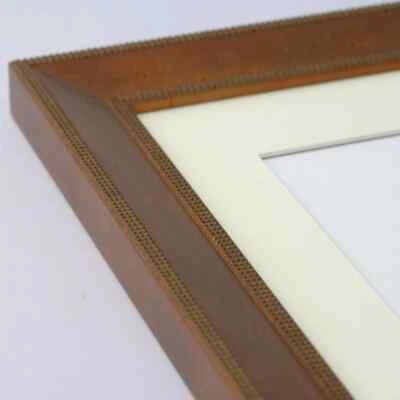 Marco 11 X 14 - Perfil inclinado con cuentas de oro separadas con oro oxidado Pa Foto 1 de 4