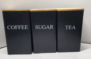 coffee Sugar Tea canister Kitchen Organizer Counter Storage Set 4 cups each - Picture 1 of 8