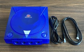 clear blue HDMI MOD Sega Dreamcast Launch Edition Console 