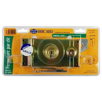 Serrure en applique de Grille ou portail Tirant Gauche Bricard-BRICARD - Photo 1/3