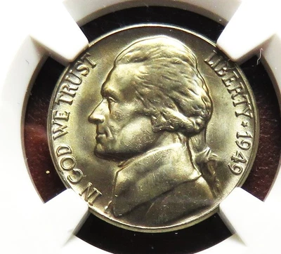 1949 Jefferson nickel__NGC MS 67 - Image 1 of 3