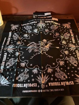 Espolon Tequila -Skull Riding Bird Art Print Scarf Hankie Bandana MAN CAVE - Image 1 of 4