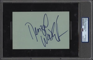 DENZEL WASHINGTON Training Day 1990's Signed Autographed 4 x 6 Paper Cut - PSA - Picture 1 of 2