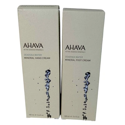 2 AHAVA Dead Sea Water Mineral Hand & Foot Cream 3.4 oz Nourishing Hydrating - Image 1 of 4