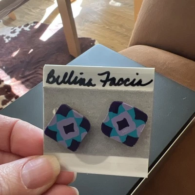 Pendientes Bellina Faocia plástico/arcilla multicolor hechos a mano Foto 1 de 4