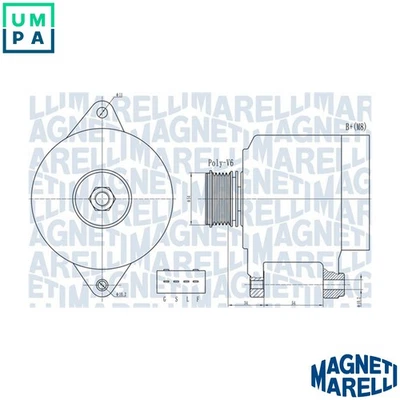 ALTERNATOR 063732013010 FOR MITSUBISHI OUTLANDER/II/SUV/SPORT ASX GALANT/VIII - Image 1 of 4